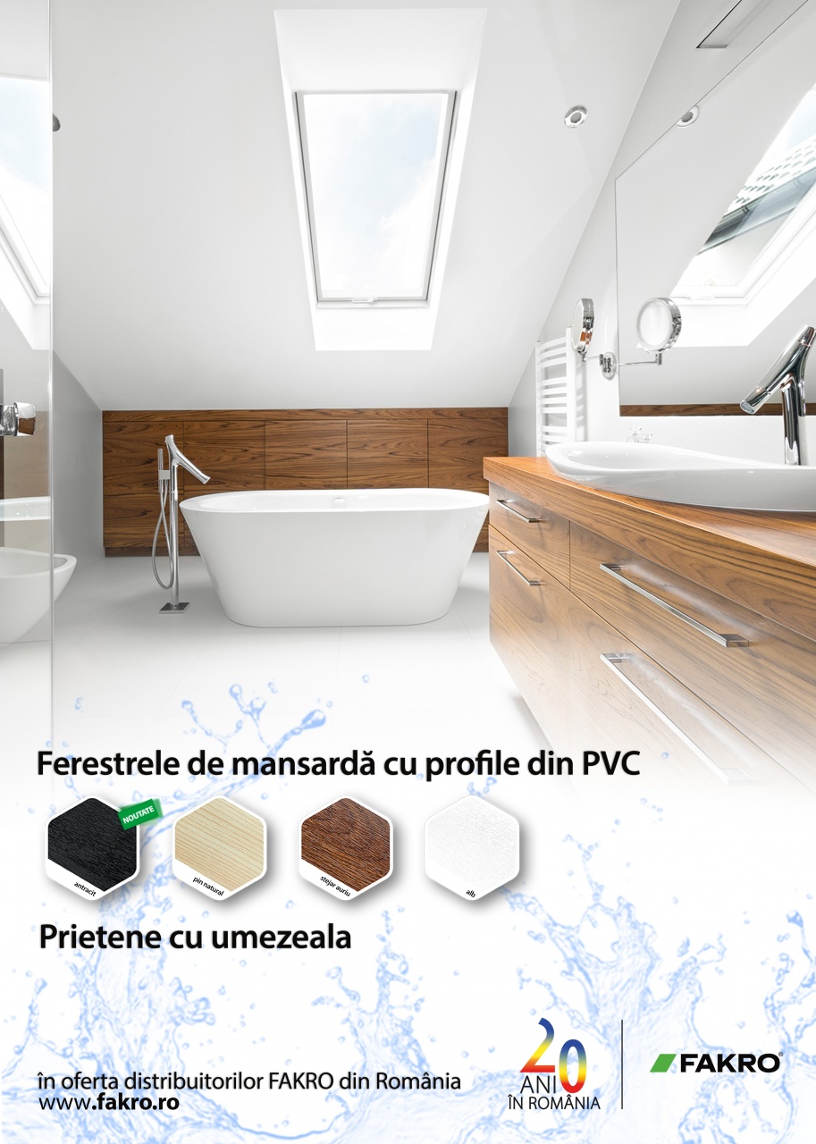 Ferestrele de mansardă cu profile din PVC - PTP-V